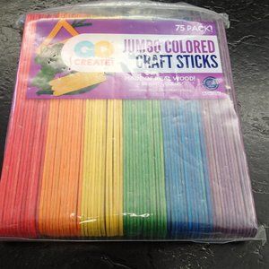 Go Create Jumbo Colored Craft Sticks 75 pack